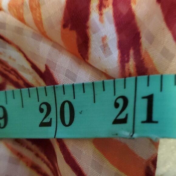 Coral bay multi color abstract long sleeve blouse - Picture 8 of 9